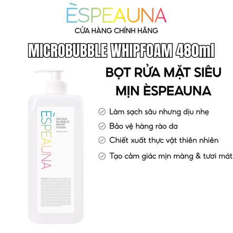 Espeauna Sữa Rửa Mặt Tạo Bọt Thiên Nhiên Microbubble Whip Form Espeauna Sữa Rửa Mặt Tạo Bọt Thiên Nhiên Microbubble Whip Form