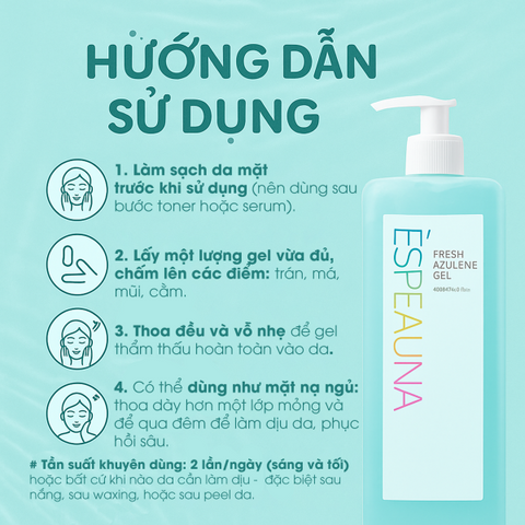 Espeauna Gel Làm Dịu Và Mát Da Azulene Gel Espeauna Gel Làm Dịu Và Mát Da Azulene Gel
