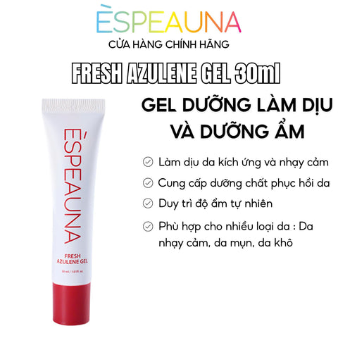 Espeauna Gel Dưỡng Làm Dịu Và Dưỡng Ẩm Fresh Azulene Gel 30ml Espeauna Gel Dưỡng Làm Dịu Và Dưỡng Ẩm Fresh Azulene Gel 30ml