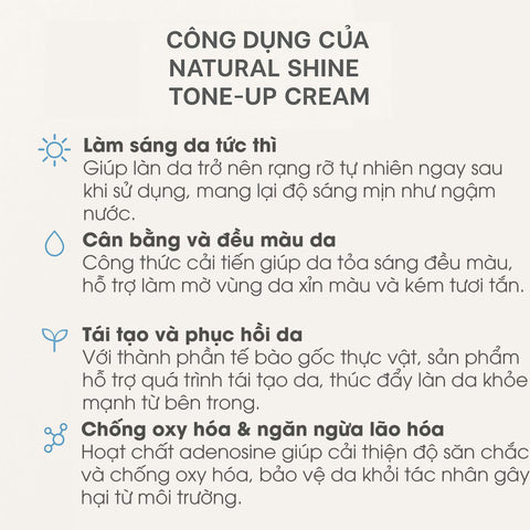 Espeauna Kem Dưỡng Nâng Tông Tự Nhiên Natural Shine Tone-Up Cream Espeauna Kem Dưỡng Nâng Tông Tự Nhiên Natural Shine Tone-Up Cream