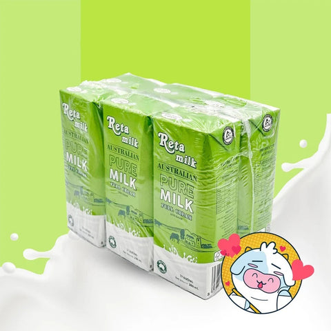 Sữa Tươi Úc Tiệt Trùng Reta Milk Ít Đường 200ml - Lốc 6 hộp Sữa Tươi Úc Tiệt Trùng Reta Milk Ít Đường 200ml - Lốc 6 hộp
