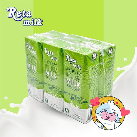 Sữa Tươi Úc Tiệt Trùng Reta Milk Ít Đường 200ml - Lốc 6 hộp Sữa Tươi Úc Tiệt Trùng Reta Milk Ít Đường 200ml - Lốc 6 hộp