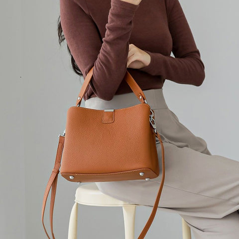[Valenpolo] Luxurious Style Cowhide Leather Handbag For Women