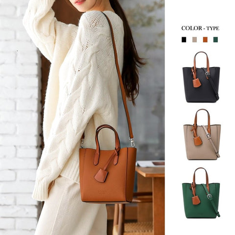[Valenpolo] Modern Cowhide Fashion Handbag For Women