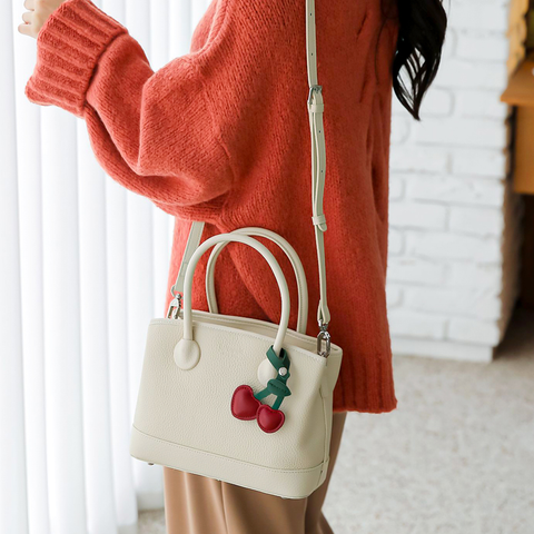 [Valenpolo] High-end Korean Fashion Cowhide Handbag